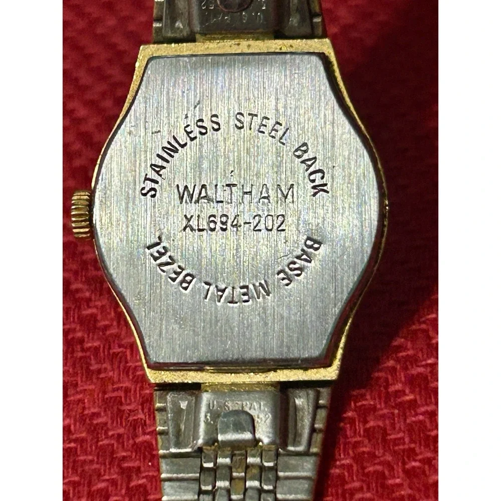 Waltham Ladies Dress Cocktail Wrist Watch Gold Tone Quartz XL694-202 NeedBattery